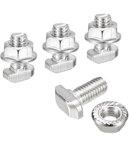 thumbnail image 2 of Uxcell M5x12mm T Slot Drop-in Bolt And M5 Hexagon Flange Nut Set, 20 2 of 13