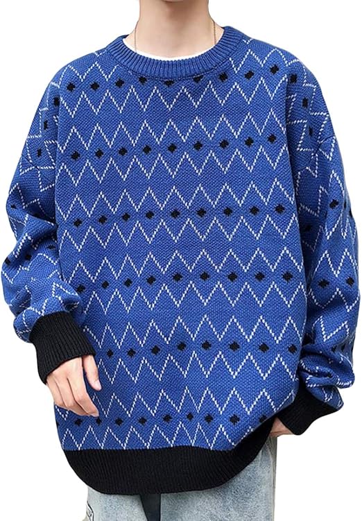 Mengfanメンズ ニット セーター 長袖 ニット カットソー 秋 冬 メンズ ニット セーター ゆったり セーター カジュアル シンプル 原宿風 セーター 通販 Amazon