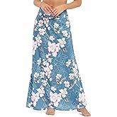 Yinggeli Women's Bohemian Print Long Maxi Skirt