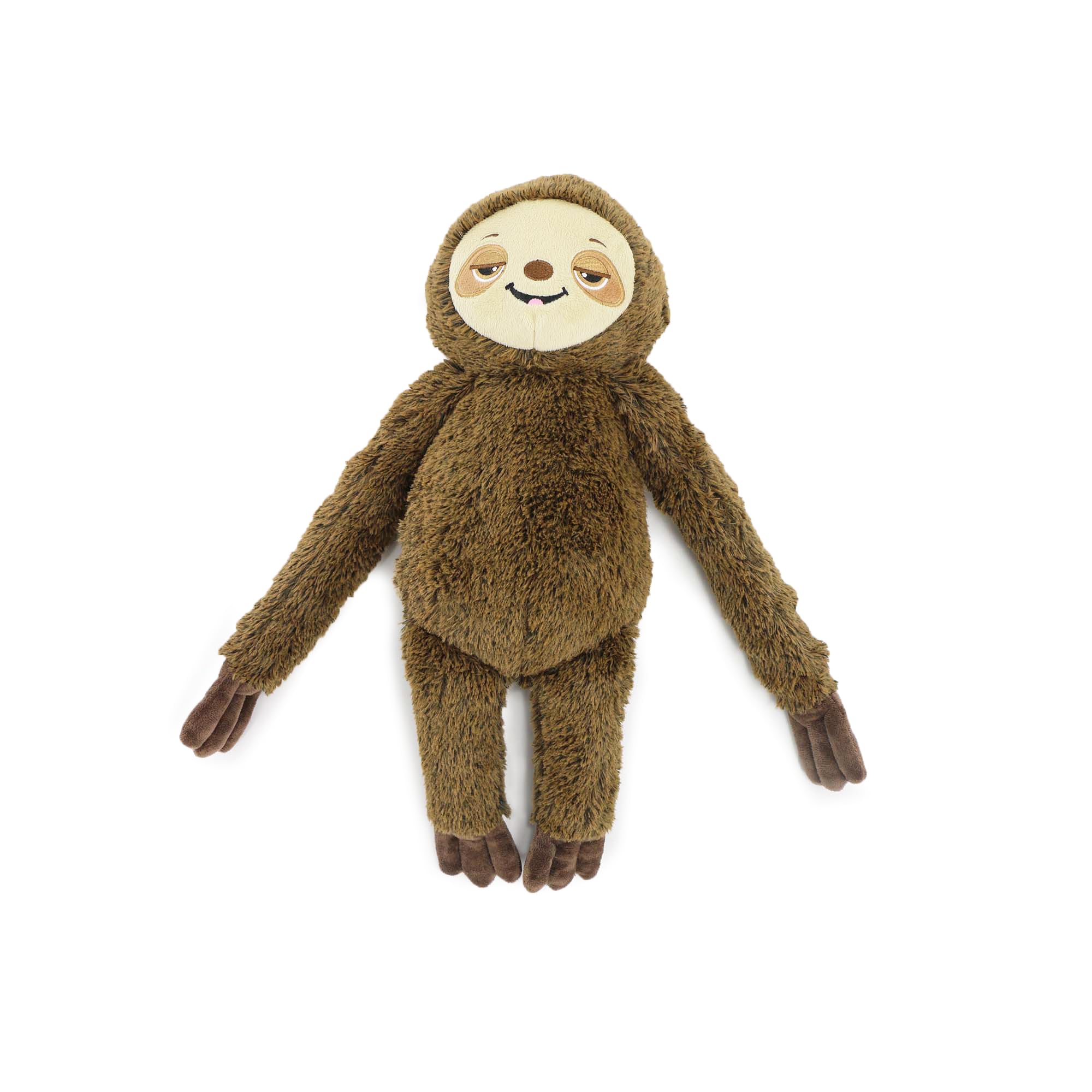 Ancol Playtime Sleepy Sloth Dog Toy - Interactive 100% Recycled Filling Puppy Squeaking Playing - Fun Adventure Games Pet Accessory