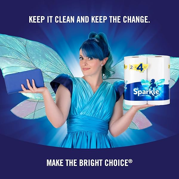 SPARKLE PICK-A-SIZE PAPER TOWELS, SPIRITED PRINTS, 6 DOUBLE ROLLS = 12 REGULAR ROLLS, EVERYDAY VALUE PAPER TOWEL WITH FULL AND HALF SHEETS
