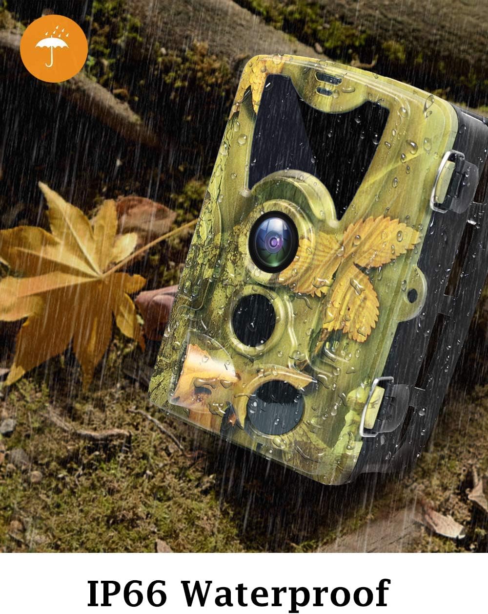 Suntekcam Trail Camera 24MP 1080P Hunting Game Camera for Wildlife Monitoring with 2.4" LCD 120° Detection Motion Activated Night Vision Camera -16GB SD Card: Electronics