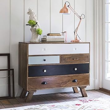 JAIPURWOOD Solid Wood Chest of Drawers Natural Finish