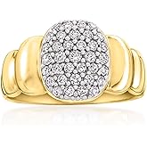 Ross-Simons 0.50 ct. t.w. Lab-Grown Diamond Puffy Cluster Ring in 18kt Gold Over Sterling