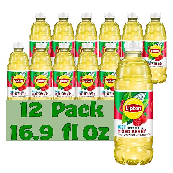 LIPTON DIET MIXED BERRY GREEN TEA 16.9 FL OZ