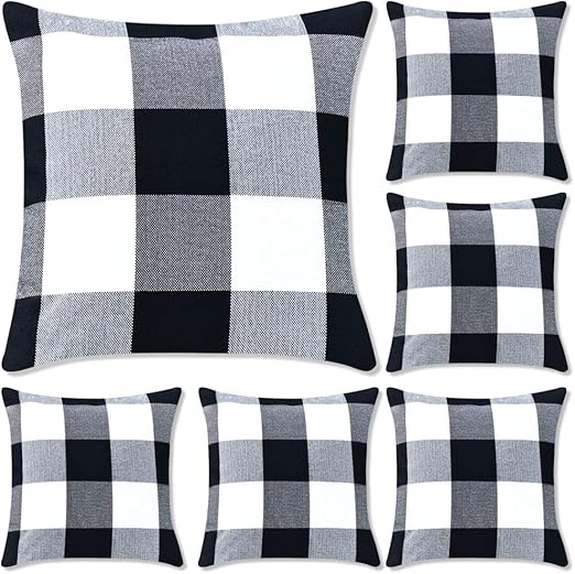 Amazon Com Decorsurface Set Of 6 Buffalo Check Plaid Throw Pillow