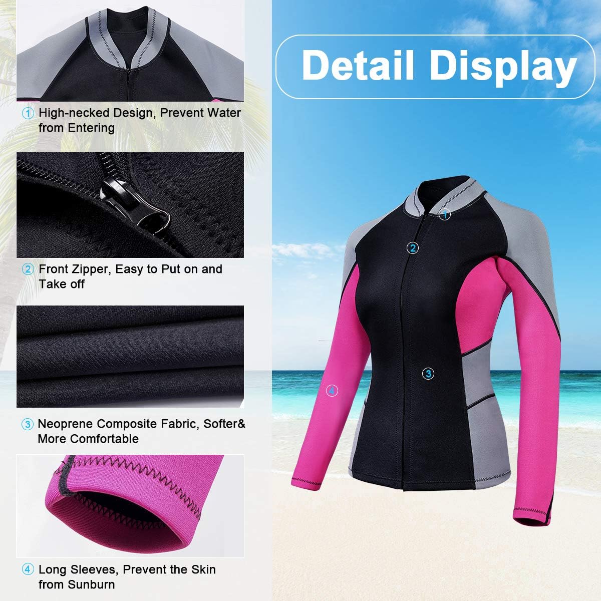 womens wetsuit top for swimming