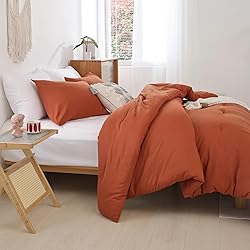 ROSGONIA King Size Comforter Set Burnt