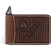 ARIAT Money Clip Sunburst Basketweave Brown