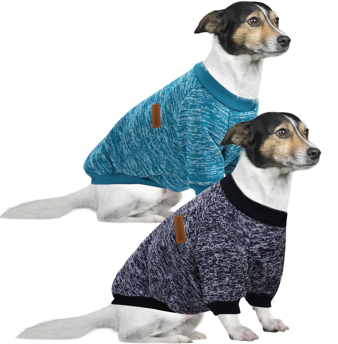 HuaLiSiJi 5XL Dog Hoodies for Labrador Large Dog Jumper Large Dog Sweater Fleece Inside Soft Cozy, Colour Vibrant Easy to Take On and Off (Blue+Navy Blue, 5XL)