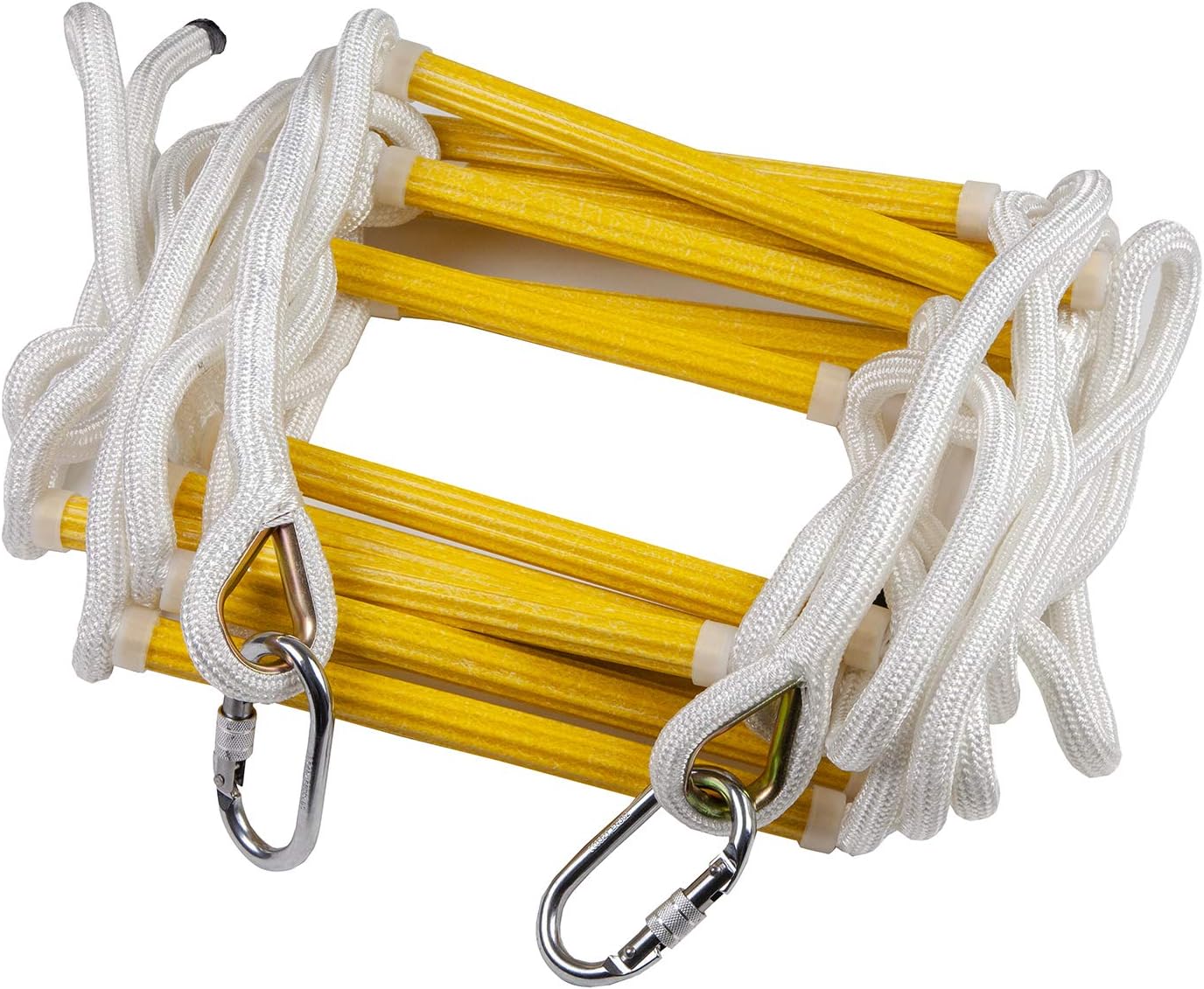 ISOP Rope Ladder Fire Escape 4.1m | 2 Story Houses | Escape Ladder with Snap Hooks | Reusable - Tear Resistant: Kitchen & Dining