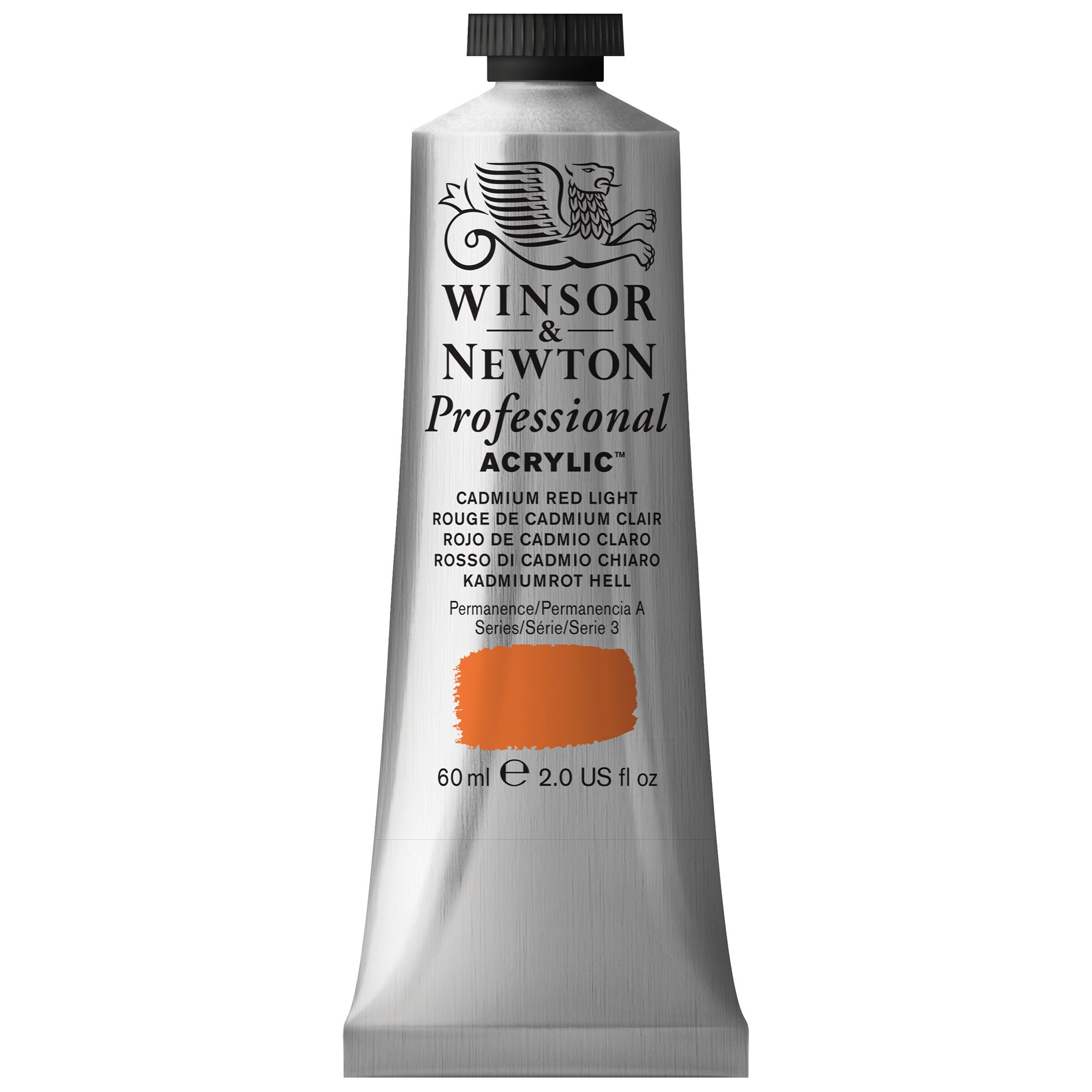 Winsor & Newton 2320100 Professional Acrylic Colour, 60 ml - Cad Red Light