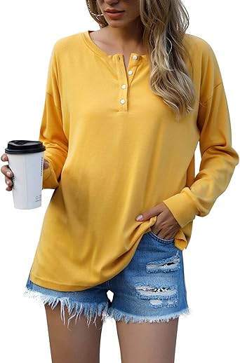 amazon women's yellow tops