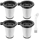 4 Pack Replacement Filters Compatiable with Wyze Cordless Vacuum Cleaner, Removable and Washable HEPA Filter Accessories Part Set with 1 Cleaning Brush for Wyze Handheld Cordless Vacuum Cleaner