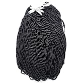 Czech Glass Seed Beads 11/0 (2.1mm Diameter) Opaque Black Strung DIY Jewelry Making Beadss - 500g Bulk Bag by Preciosa (Jablonex)