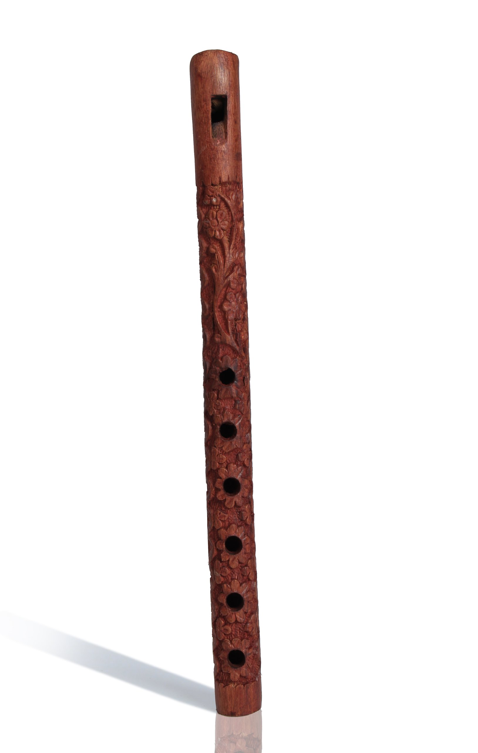 Christmas Gift at 27% Off - Authentic Handmade Rosewood Flute with Intricate Floral Carvings Unique Gift Ideas for Men Women & Kids