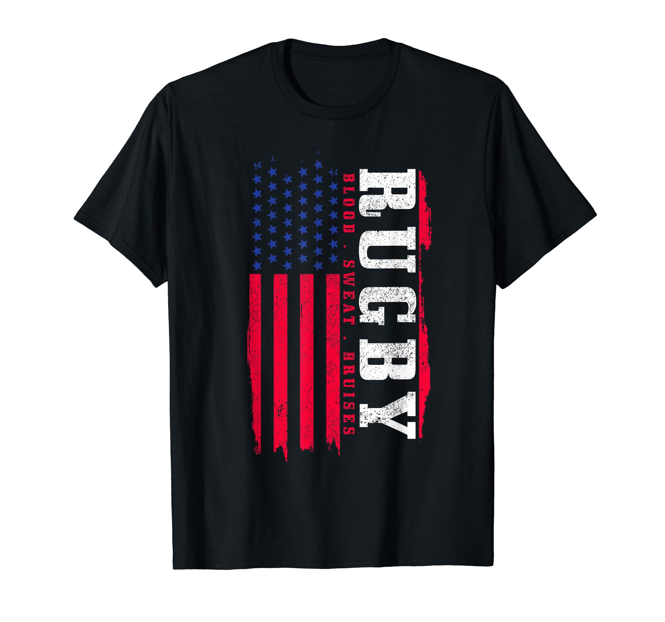Rugby American Flag Vintage Patriotic Rugby Player Fan T-Shirt
