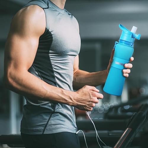 CAMPWOLF Collapsible Water Bottle,Reusable Leakproof Silicone
