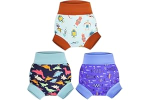 MOEMOE Baby Reusable Swim Diapers 3Pcs Comfortable Waterproof Baby Swim Diapers for Boys Swim Lesson XL/5T