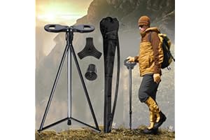 Walking Cane with Seat 2-in-1 Foldable Walking Stick for Senior Men Women Portable Trekking Pole Elderly Cane Chair Shrinkabl