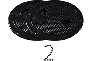 YOQVQOY 2 Pcs Boat Hatch, Marine Access Hatch for Marine Boat Yacht Kayak, Round Non Slip Boat Storage Hatch Lids, Inspection Hatch Deck Plate Hatch with Detachable Cover
