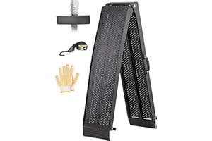 LEMNISCATE Motorcycle Ramps, 89"x12" Portable Loading Ramps for Pickup Trucks 750 LBS Capacity 7.5FT Aluminum Folding Ramps with Handle & Buckle for ATVs, Lawn Mowers, UTVs, Bike, 1PCS, Black