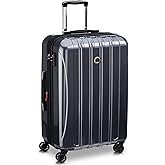 DELSEY PARIS Helium Aero Hardside Expandable Luggage with Spinner Wheels, Titanium, Checked-Medium 24 Inch