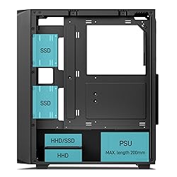 DARKROCK EC2 Black ATX Mid Tower PC Case, Type-C