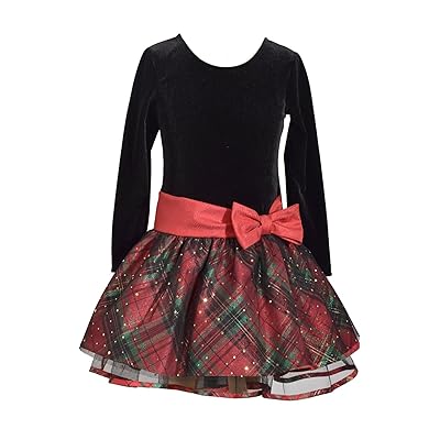 Bonnie Jean Long Sleeve Christmas Dress with Black Jamaica | Ubuy