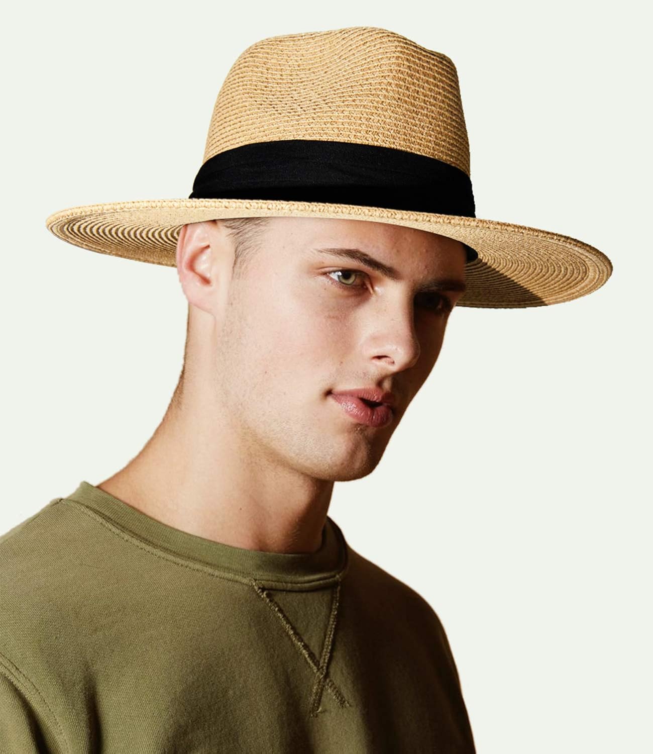 Womens Mens Wide Brim Straw Panama Hat Fedora Summer Beach Sun Hat UPF Straw Hat for Women at  Women’s Clothing store