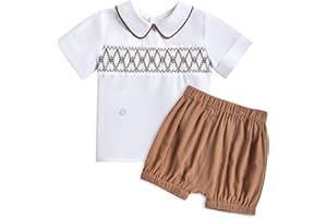 Booulfi Baby Boy Toddler Summer Clothes Wedding Birthday Outfits Suit for Boys T-Shirt and Shorts Set