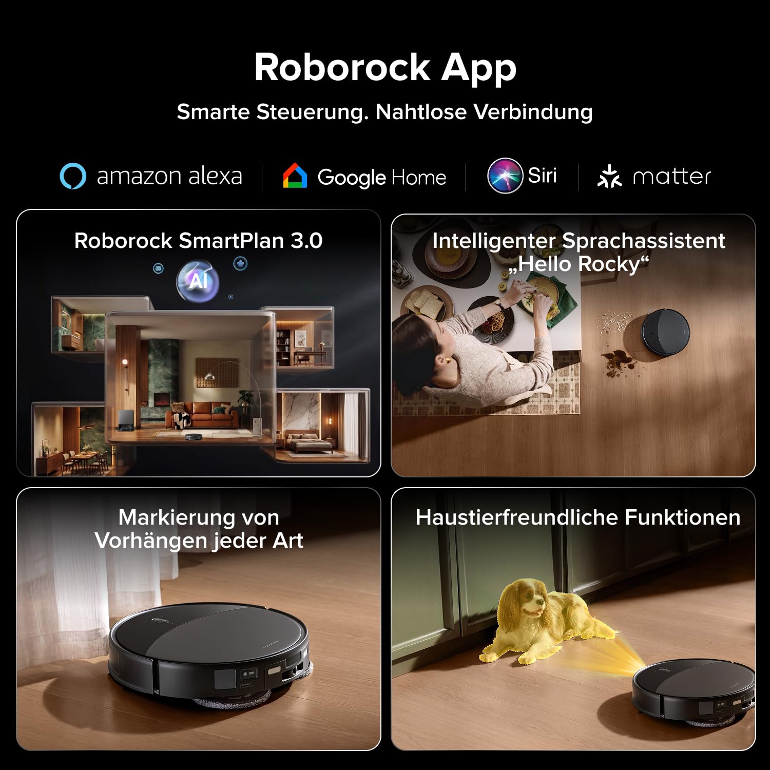 roborock Saros 20 Set Saugroboter mit Wischfunktion&angebbarem Wischmopp, AdaptiLift Chassis 3.0, 36,000 Pa Saugkraft, Autonomes StarSight System 2.0, DirTect-Technologie, Brandneues RockDock 9