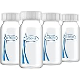 Dr. Brown's Breastmilk Collection Bottles, 4 oz/120 ml, 4-Pack, Clear