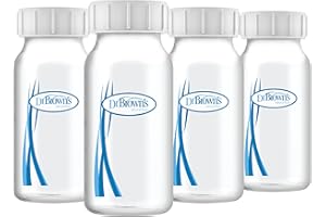 Dr. Brown's Breast Milk Collection Bottles with Storage Caps, Breast Pumps Compatible, Collect, Store, and Keep Milk Fresh, BPA Free – 4-Pack