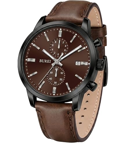 NEEDS BATTERY fossil townsman watch FS5522 leather brown black chronograph 44mm Fossil FS5522 - Townsman Chrono Watch • Watchard.com main image 2