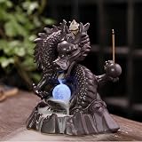 Moylor Dragon Incense Waterfall Burner with Color Changing Crystal Ball view 2