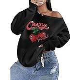 LovelyWholesale Women Off the Shoulder Sweatshirts Casual Long Sleeve Pullover