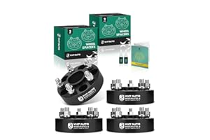 YHTAUTO 5x4.5 Hub Centric Wheel Spacers 1.5 Inch Compatible with Chrysler Dodge Models, 300, Challenger, Charger, Magnum, Tire Spacers M14x1.5 Studs, 71.5mm Hub Bore 5 Lug 4PCS Black