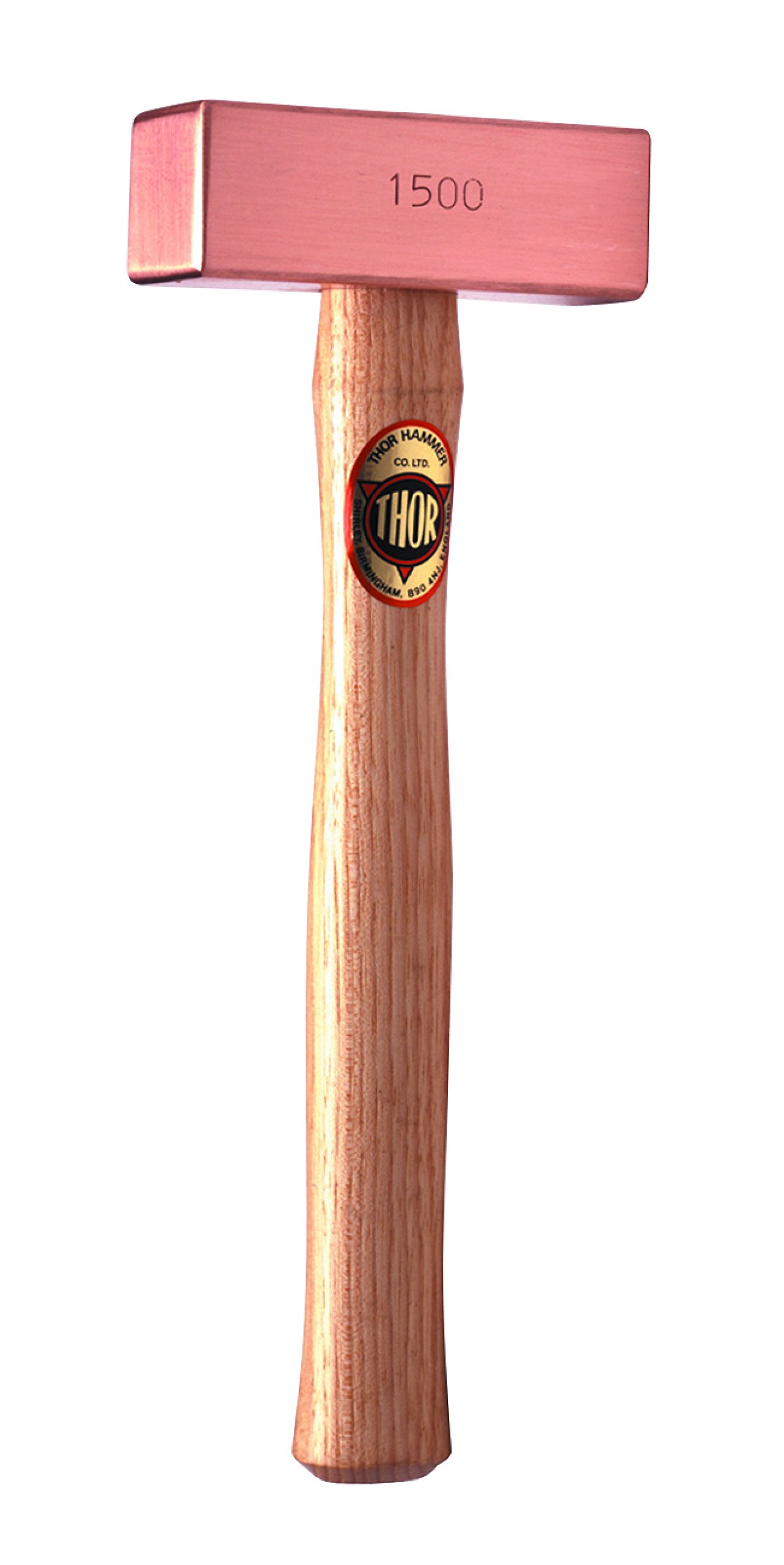 THOR RotKupfer Hammer Square 44 x 115 mm 2,000 g with Wooden Handle