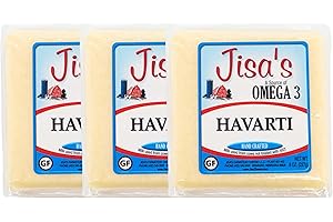 GENERIC Havarti | 3-Pack | 8 oz Each | Artisan Cheese | Made with Whole Milk | Crafted in Small Batches | Product of Nebraska | Jisa's Farmstead Cheese