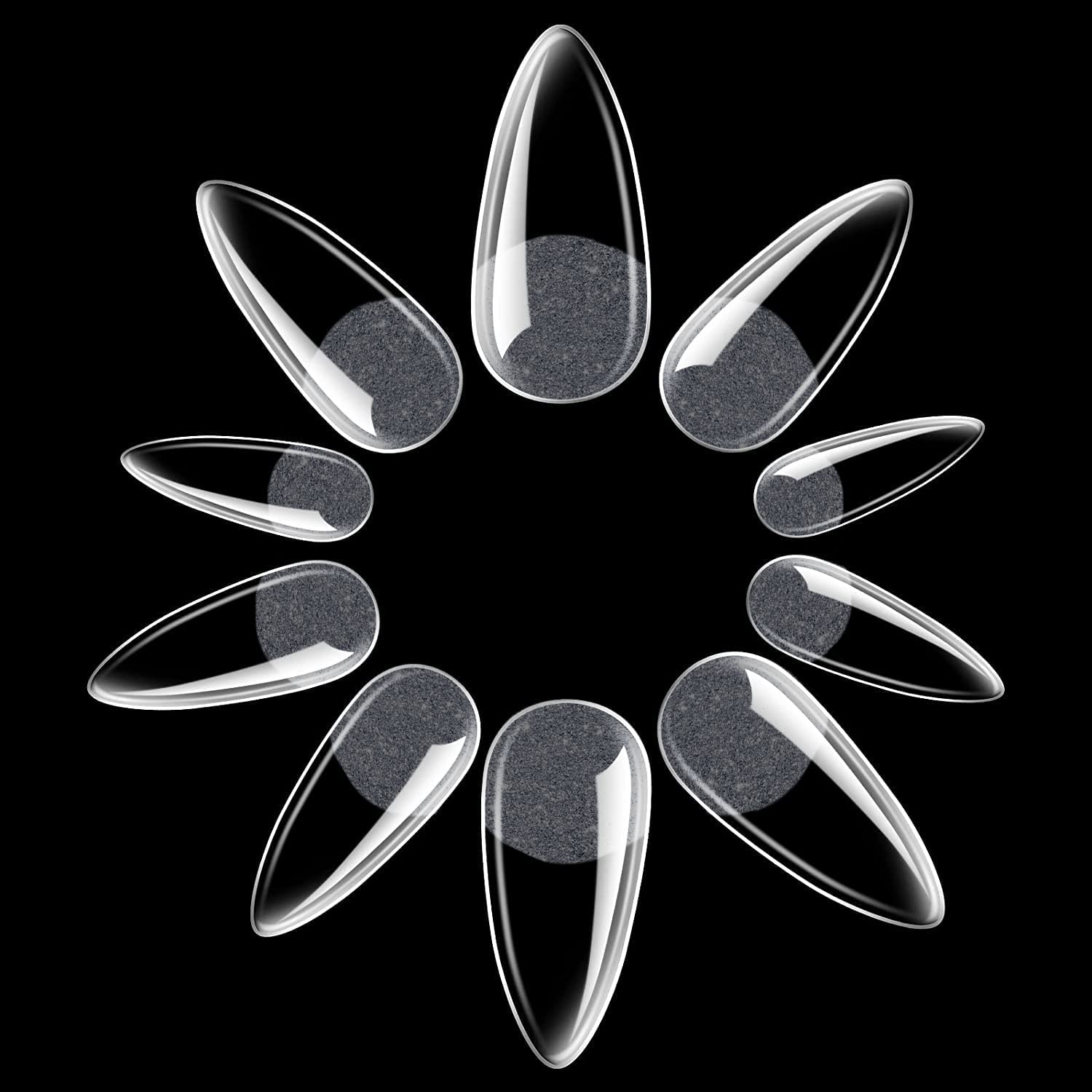 UNA GELLA Almond Fake Nails 216pcs Almond Press on Nails Pre-shape Nails Tips for Full Cover Acrylic French False Nails For Nail Extension, DIY Salon 12 Sizes Gelly Tips - Image 8