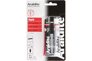 Araldite ARA-400005 Translucent Rapid Adhesive Epoxy-Sets in 5mins, 2 x 15ml, Tubes
