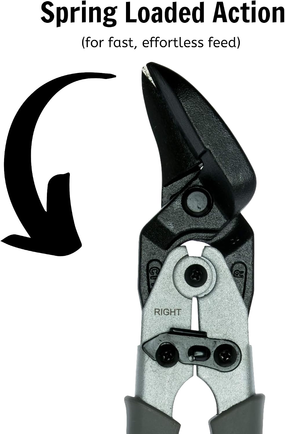 Teng Tools Tin Snips Rh, Silver, Offset/Right - Image 5