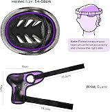 ValueTalks Kids Helmet & Pads Set Age 5-12 Purple Bike Skateboard Scooter view 6