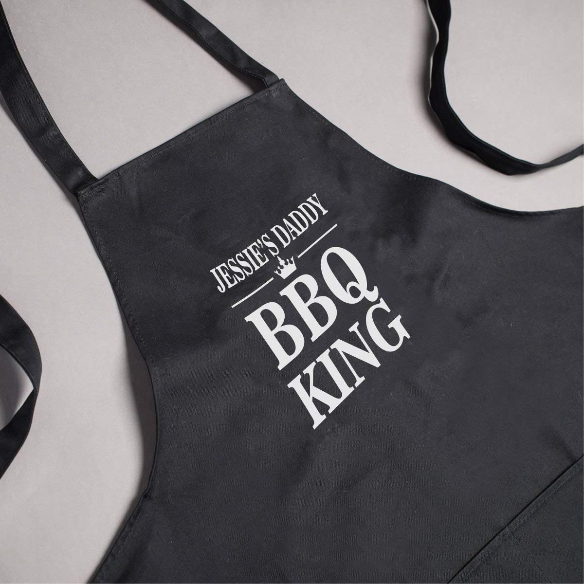 Personalised Black BBQ KING Apron Amazon.co.uk Handmade