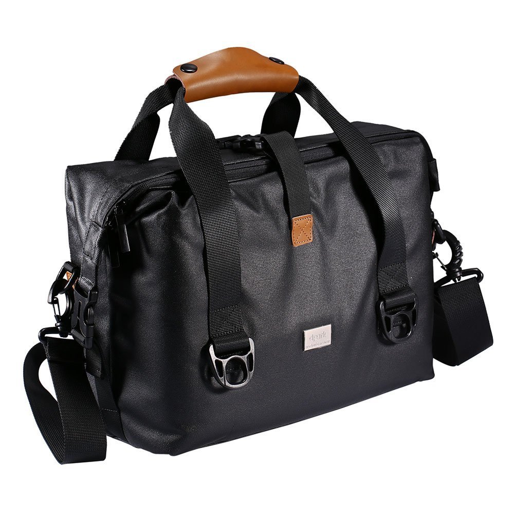 Shoulder Messenger Bag Waterproof DSLR SLR Digital Camera Bag Case Shockproof Backpack Profession Travel Photography Bag Gadget Organizer (Balck)