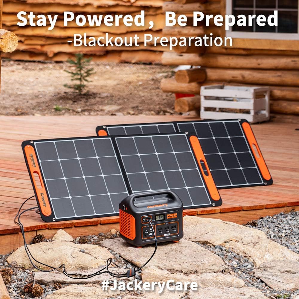 Jackery SolarSaga 100W Portable Solar Panel for Explorer 160/240/500/1000 Power Station, Foldable US Solar Cell Solar Charger with USB Outputs for Phones (Can't Charge Explorer 440/ PowerPro): Home Audio & Theater