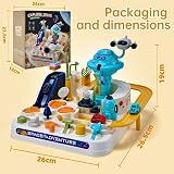 TODARRUN Kids Race Track Toys Space City Rescue 4 Cars 1 Rocket Gift view 6