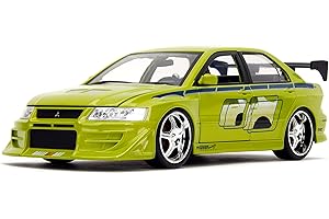 Jada Toys Fast & Furious 1:24 Brian's Mitsubishi Lancer Evolution VII Die-cast Car, Toys for Kids and Adults, Lime Green (99788)