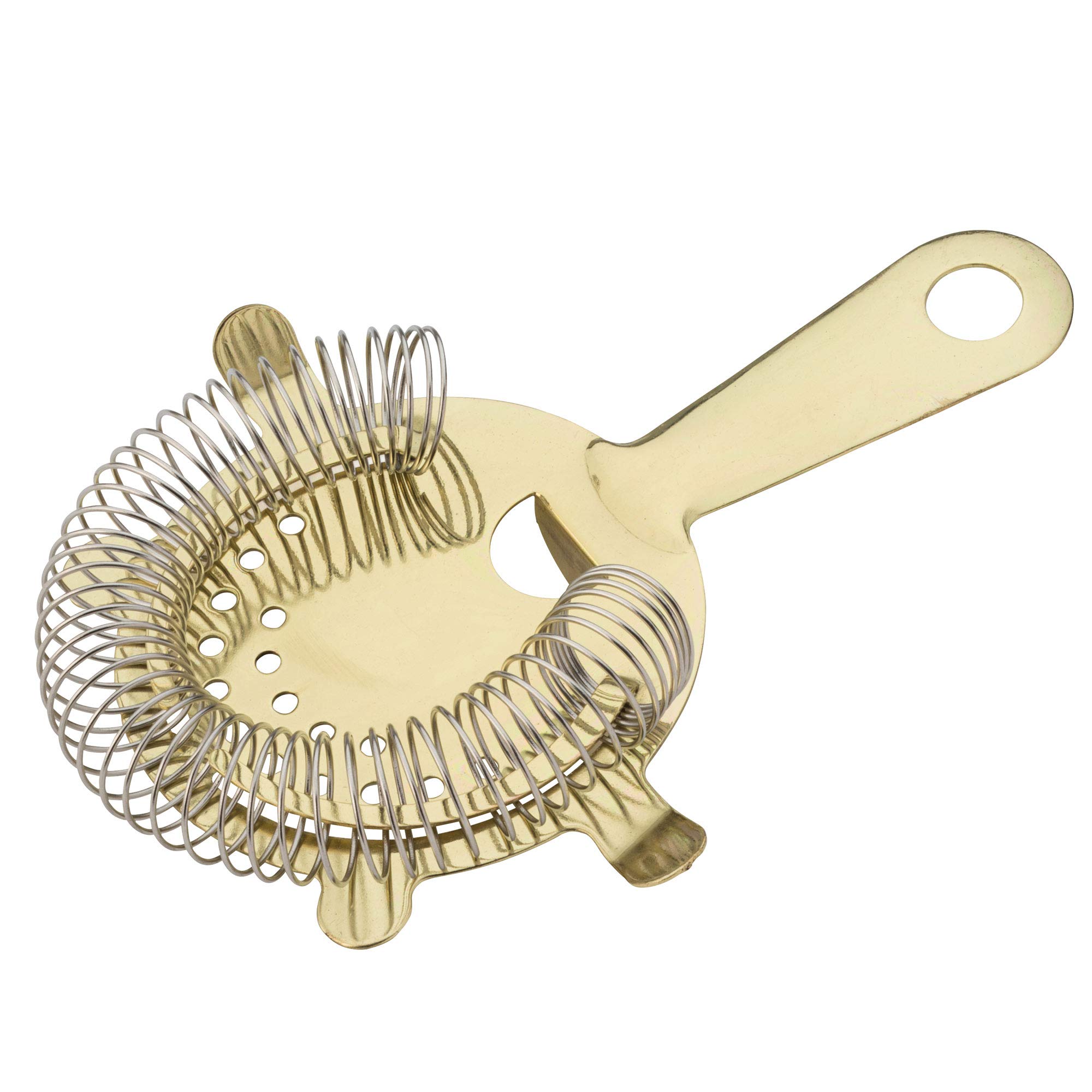 Gold Cocktail Strainer 4 Prong - Case of 6 - Gold Hawthorne Strainer